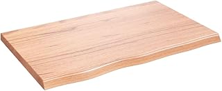 vidaXL Solid Oak Bathroom Countertop, 80x50x4