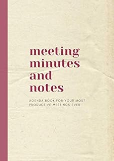 A4 Agenda Book for 60 Productive Meetings (burgundy)