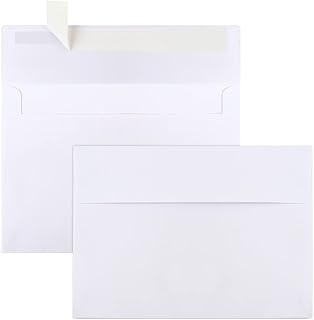 Joyberg 50 Pack White A7 Envelopes