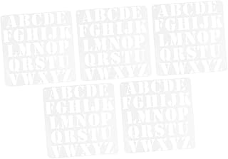 TEHAUX 5pcs Alphabet Painting Stencil