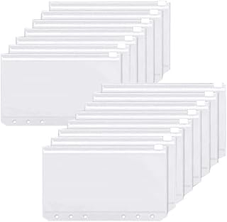 FOME 15pcs A6 Zipper Binder Pockets