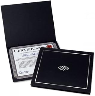 Black & Silver Certificate Folders - Pack of 25