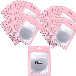 100 Pieces Resealable Holographic Smell Proof Mylar Bags
