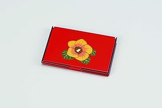 Tsuchiya Lacquerware Portable Business Card & Card Case, Red