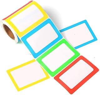 300pc 4 Colors Adhesive Name Tags Stickers, 3.