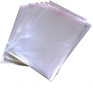 100 Pcs 8x10 Self Seal Clear Cello Bags