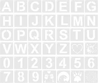 42pcs Alphanumeric Template Alphabet Stencils