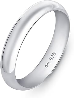 Amberta Women Sterling Silver Wedding Band