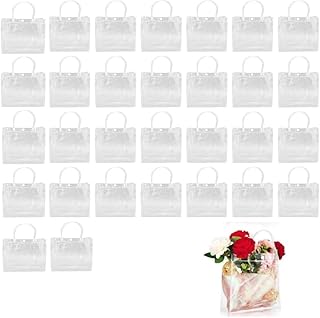 Clear PVC Gift Bags with Handle, 20 Pack