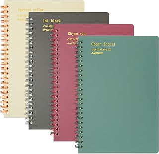 4Pack Spiral Subject Notebook, 8.3