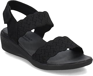 Skechers Women's Taupe Beige Wedge Sandals - Ary