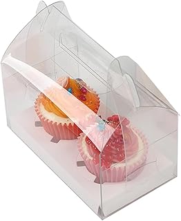 25 PCS Transparent Plastic Baking Packaging Boxes