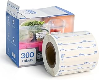 Dissolvable Food Rotation Labels 2 x 1 Inch Roll of