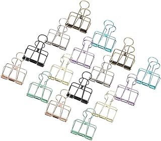16Pcs Colorful Metal Wire Binder Clips