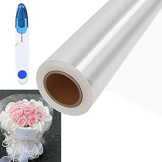 XUTONG Clear Cellophane Wrap Roll, 40cm X