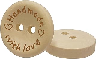 Supertina 100 Pcs Wooden Buttons