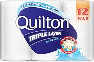 Quilton 3 Ply White Paper Towel, 60 Sheets per Roll
