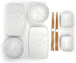 Happy Sales 8 Piece Cherry Blossom Dinnerware Set