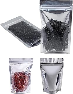 200 PCS Reusable Foil Ziplock Bags for Food Storage