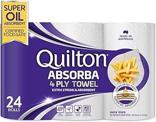 Quilton Absorba Paper Towel Rolls, 24 Pack