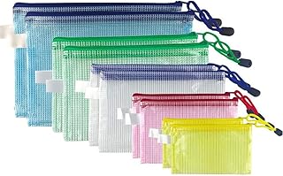 Mesh Zip File Folders, 10pcs 5 Sizes Storage Pouch