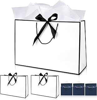 OundarM 3 Pack Extra Large Bow Gift Bags