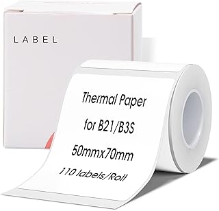 NIIMBOT Thermal Label Sticker, White, 50 x 70