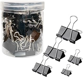 Otylzto 120Pcs Binder Clips Assorted Size