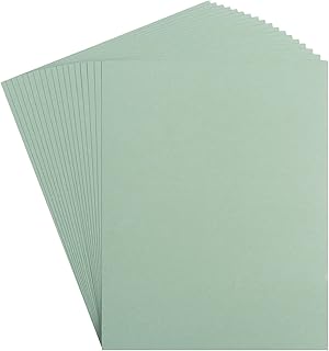 Wishop 20 Sheets Colored Cardstock (Sage Green)