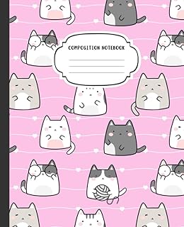 Kawaii Cat Composition Notebook