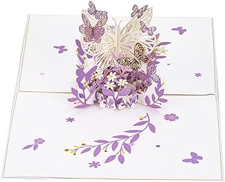 3D Floral Pop Up Card (Butterfly&Flower)