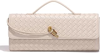 MAIABLEAU Women's Woven Leather Evening Bag
