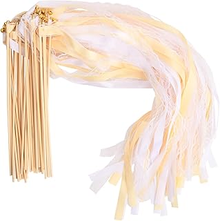 30Pcs Wedding Ribbon Wands with Bells