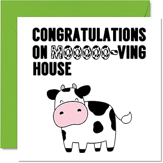 Funny Moooo-ving House Card