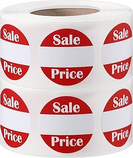 Tenare 1000 PCS Sale Price Labels