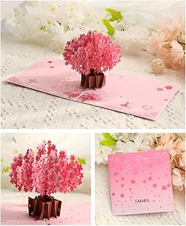3D Cherry Blossom Pop Up Greeting Card