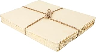 Deckle Edge Paper - Pack of 50 - Light Yellow Sheets