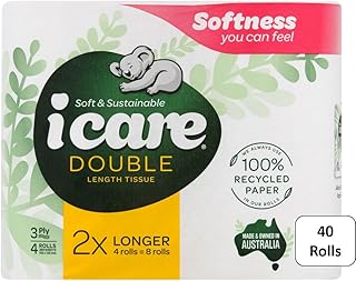 icare 100% Recycled Toilet Tissue - 3 ply - Double