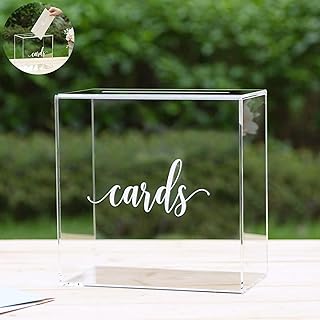 XICEN Acrylic Wedding Card Box, 10 Inches