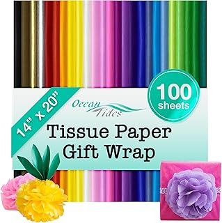 Assorted Color Tissue Paper Gift Wrap Bulk - 100-500 Sheets