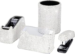 KEYPOWER Bling Crystal Desk Set