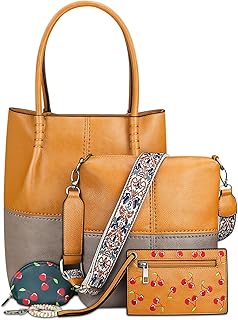 KITATU 4PCS Women's Vegan Leather Purse Set