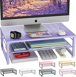 gianotter 2-Tier Metal Monitor Stand Riser