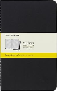 Moleskine Cahier Notebook Set - Grid - Large - Black
