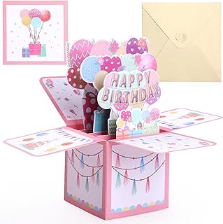 3D Balloon Birthday Pop Up Card