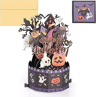 WD&CD 3D Pop Up Happy Halloween Greeting Card
