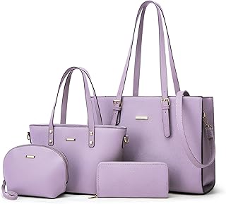 Women's 4pc Synthetic Leather Handbag Set