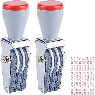 NBEADS 2 Pcs Rubber Number Roller Stamps