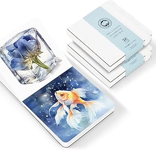 Lightwish 2 Pack Square Watercolor Journal, 100% Cotton Hot