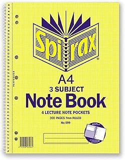 SPIRAX 56599 599 3 Subject Notebook